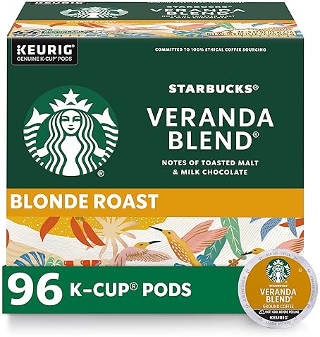 Starbucks Blonde Roast Veranda Blend K-Cup Coffee Pods, 100% Arabica, 96 Pods