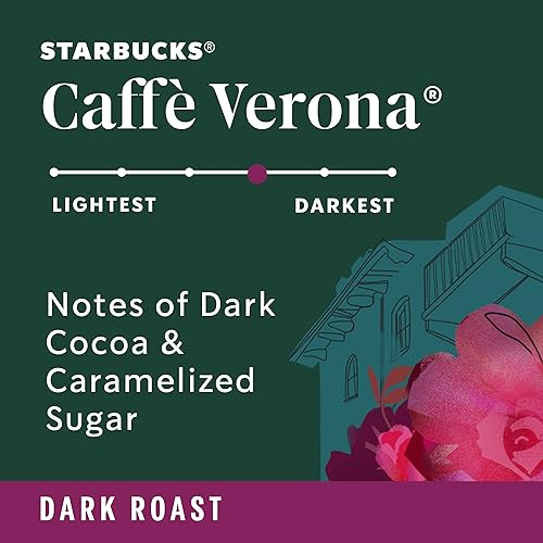 Starbucks Caffè Verona Dark Roast K-Cup Coffee Pods for Keurig Brewers, 100% Arabica, 1 Box (40 Pods)