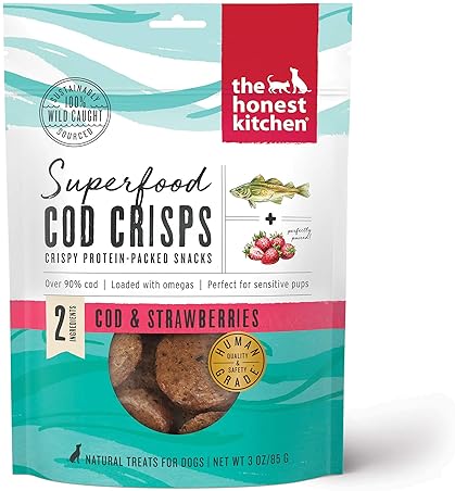 HONEST KITCHEN SUPERFOOD COD & STRAWBERRY CRISPS, 3 OZ