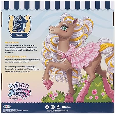 Wild Manes Cherie’s Tea & Treats Cart Playset with Horse Doll & Accessories