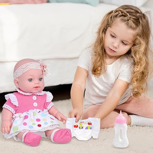 Baby Doll with Bassinet Bed and Accessories for Toddlers 36 Months+