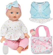 Baby Doll Set with Accessories for Toddlers Ages 2-5 14 Inch Soft Body