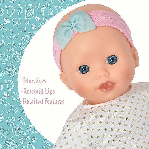 Baby Doll Set with Accessories for Toddlers Ages 2-5 14 Inch Soft Body