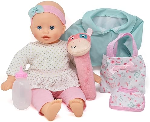 Baby Doll Set with Accessories for Toddlers Ages 2-5 14 Inch Soft Body