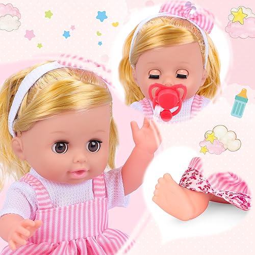 PROOU 36-Piece Baby Care Doll Toy Set with Hair Salon Accessories - Ideal Xmas Gift for Girls 3-6+ Years