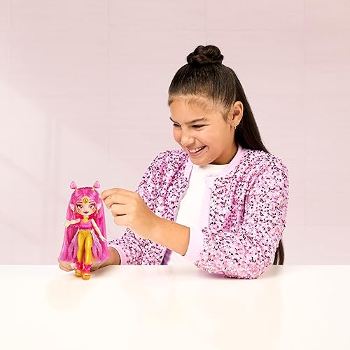MOOSE TOYS Magic Mixies Pixlings Shimmerverse Series: Create & Mix Magic Potion to Reveal Pheona The Phoenix - 6.5" Shimmerverse Pixling Fashion Doll