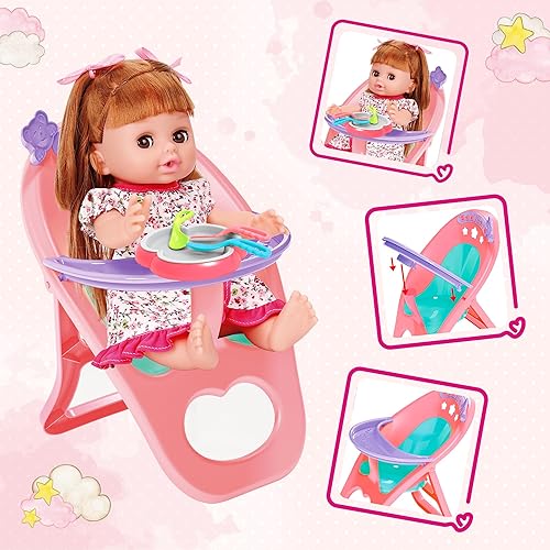 Baby Doll Toys Set with 25Pcs Care Accessories - Perfect Gift for Kids 3-6 Years Old