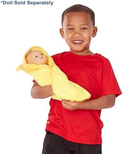 Melissa & Doug Doll Changing and Bathtime Play Set - Diapers, Shampoo, Wipes, Towel, More (19 pcs)