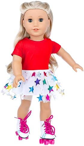 OTTOON 18-Inch Girl Doll Travel Skating Play Set - 7PC Outdoor Accessories (Doll Not Included)