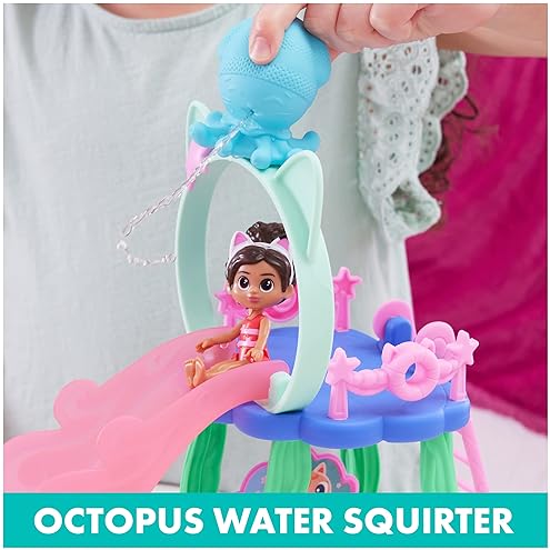 Spin Master Gabby's Dollhouse Pool Playset with Figurines, Color-Changing Tails & Accessories - Ages 3+