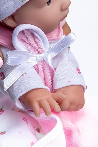 JC Toys La Baby Caucasian Doll Set with Washable Pink Outfit - Ideal for Kids 12 Months +