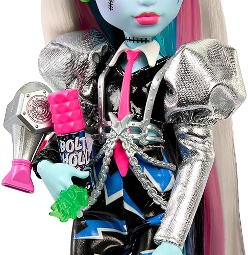 Monster High Amped Up Frankie Stein Rockstar Doll with Instrument & Accessories