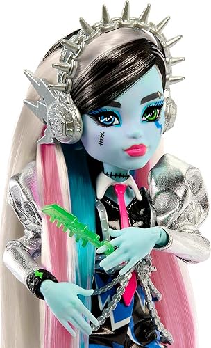 Monster High Amped Up Frankie Stein Rockstar Doll with Instrument & Accessories
