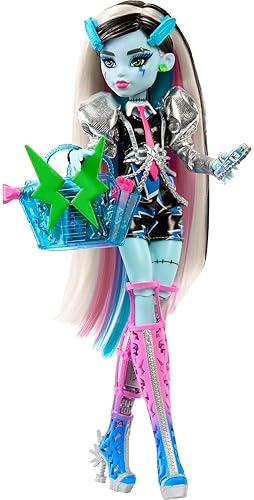 Monster High Amped Up Frankie Stein Rockstar Doll with Instrument & Accessories