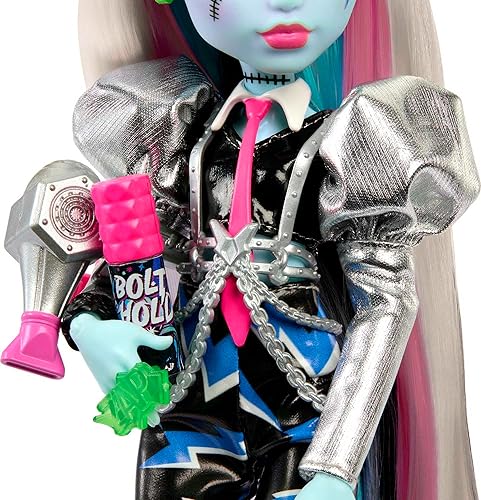 Monster High Amped Up Frankie Stein Rockstar Doll with Instrument & Accessories