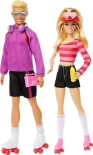 Barbie Fashionistas Set with 2 Dolls & Accessories, Ken Roller-Skating Fashion Doll - 65th Anniversary (Amazon Exclusive)