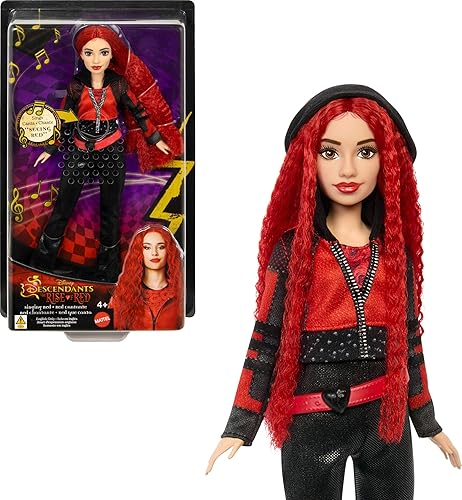 DISNEY DESCENDANTS SINGING RED DOLL WITH MOVIE-INSPIRED OUTFIT & ACCESSORIES, SINGS "RED