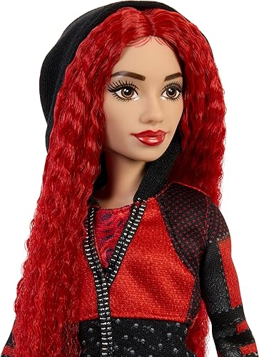 DISNEY DESCENDANTS SINGING RED DOLL WITH MOVIE-INSPIRED OUTFIT & ACCESSORIES, SINGS "RED