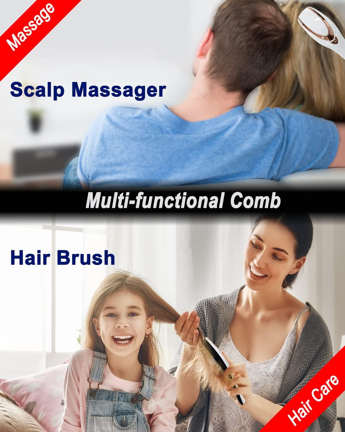 Electric Scalp Massager Brush for Hair and Head Massage