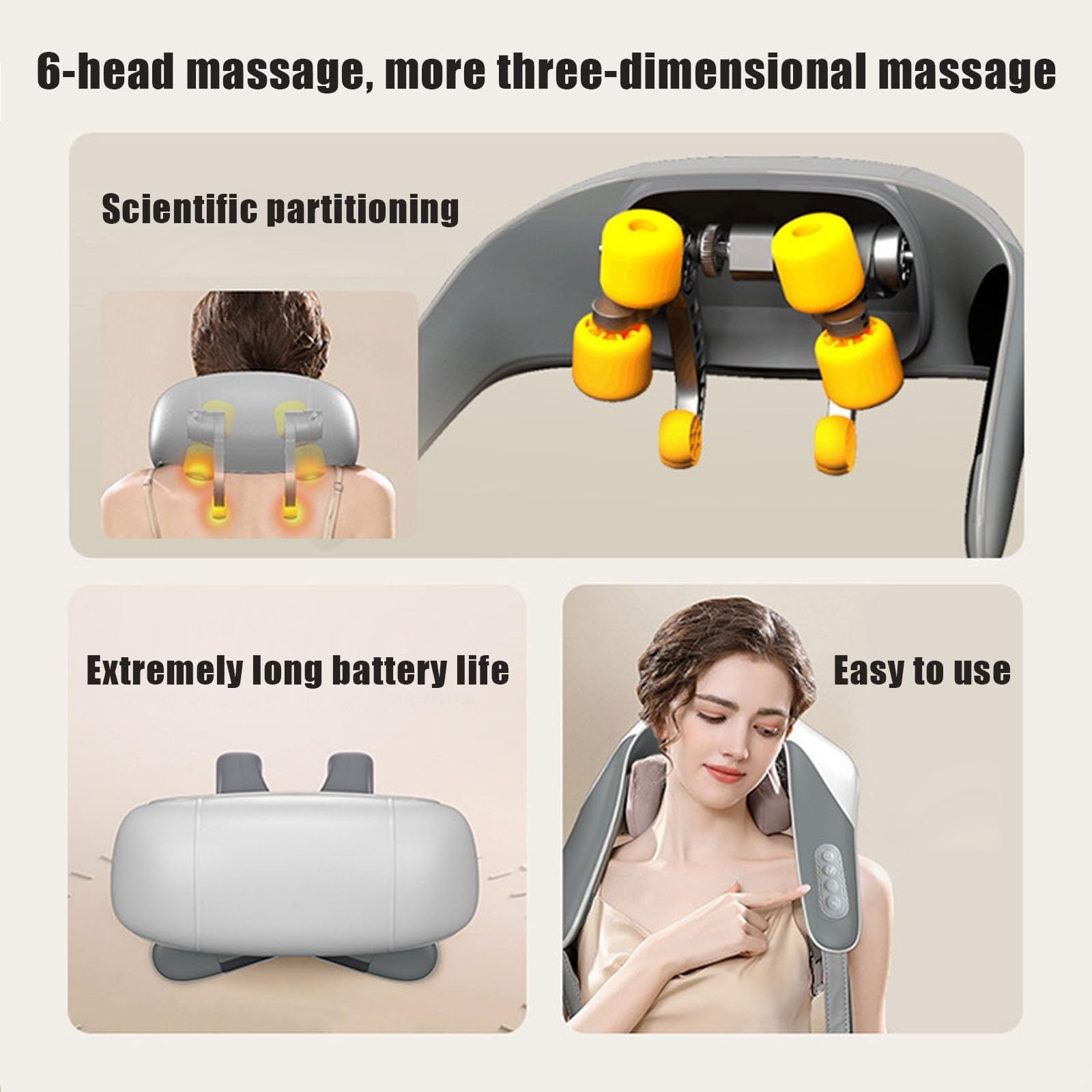 Spark Therma Touch Cordless Neck Massager with Heat - Pain Relief & Deep Tissue
