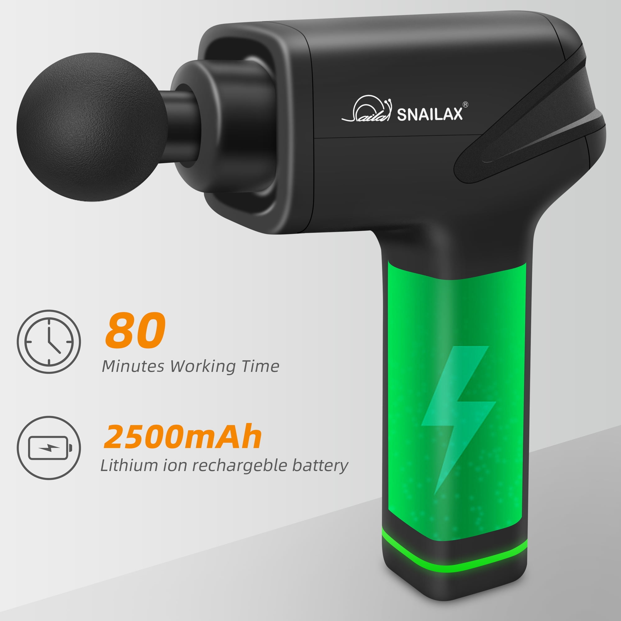 Snailax Cordless Massage Gun for Athletes | Deep Tissue Pain Relief | Christmas Gift