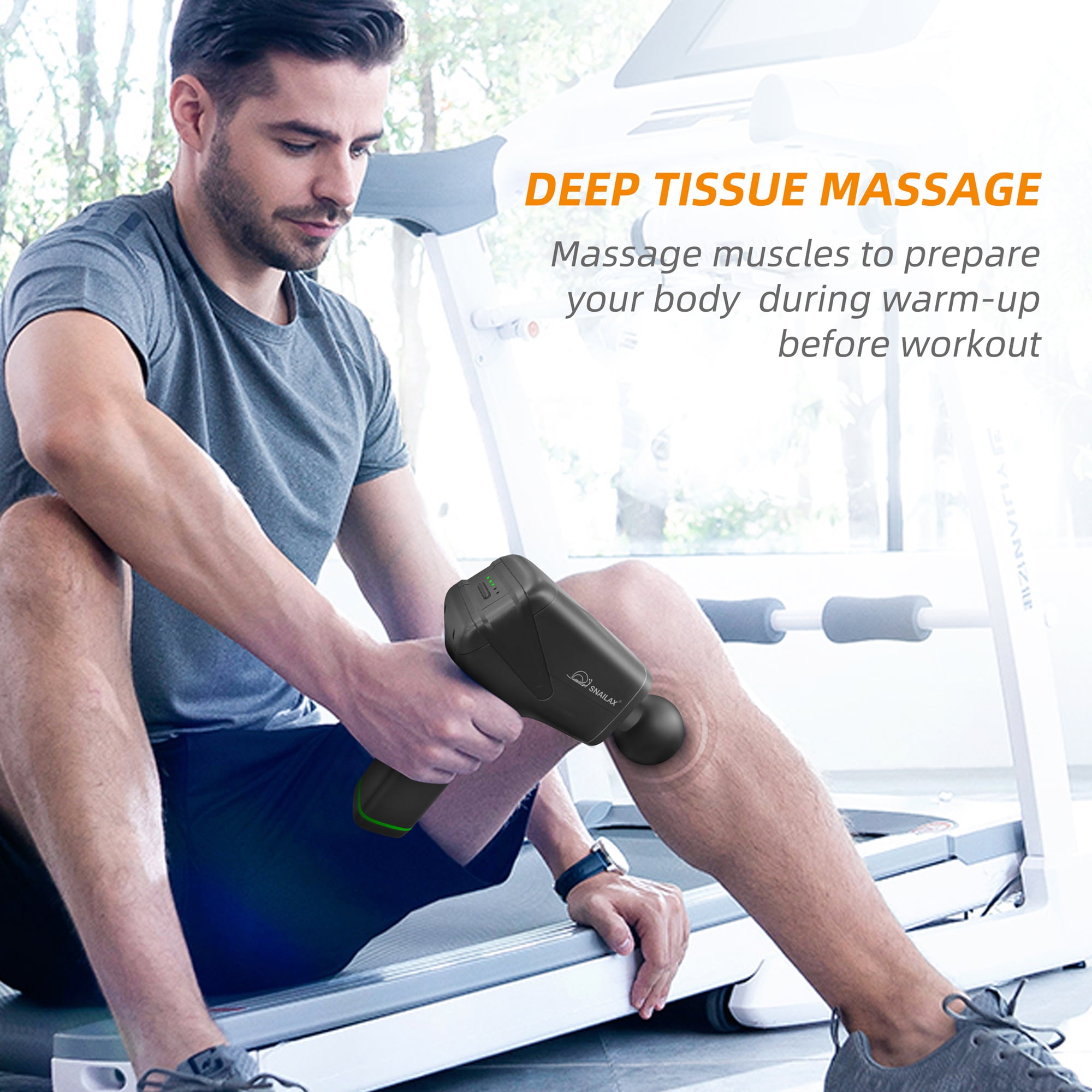 Snailax Cordless Massage Gun for Athletes | Deep Tissue Pain Relief | Christmas Gift