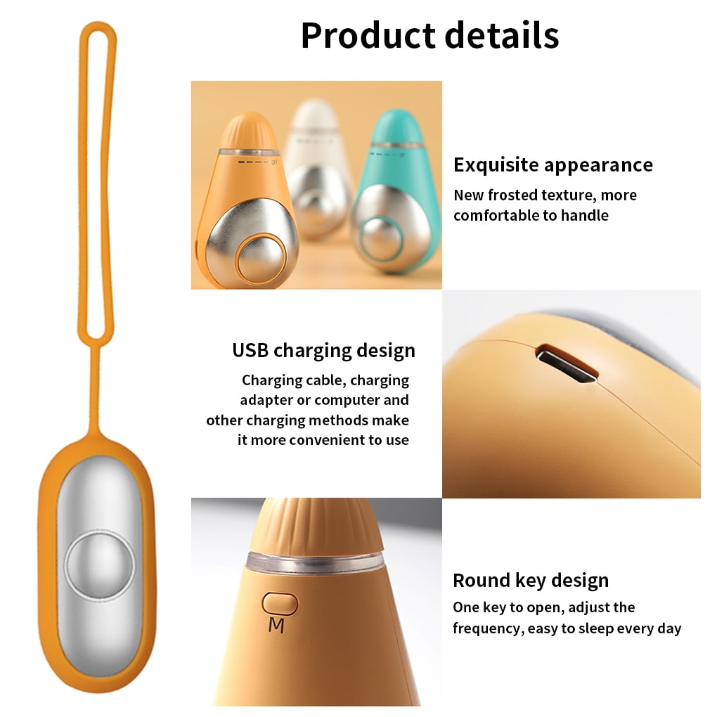 Alvena USB Rechargeable Hand Massager for Sleep & Pressure Relief, Orange - M001