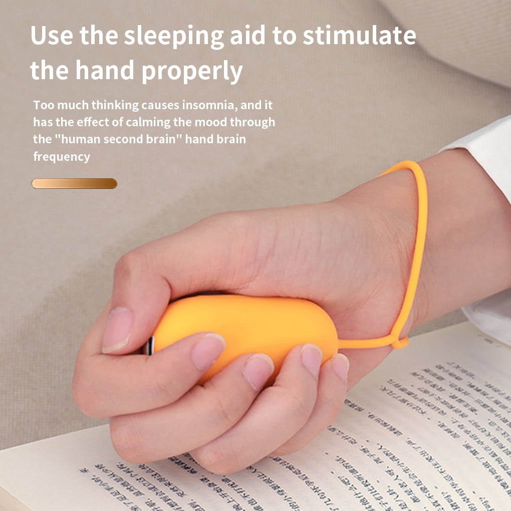 Alvena USB Rechargeable Hand Massager for Sleep & Pressure Relief, Orange - M001