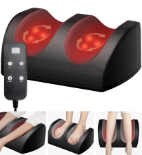 LAOBEN Electric Shiatsu Foot Massager with Heat & Remote Control, Black