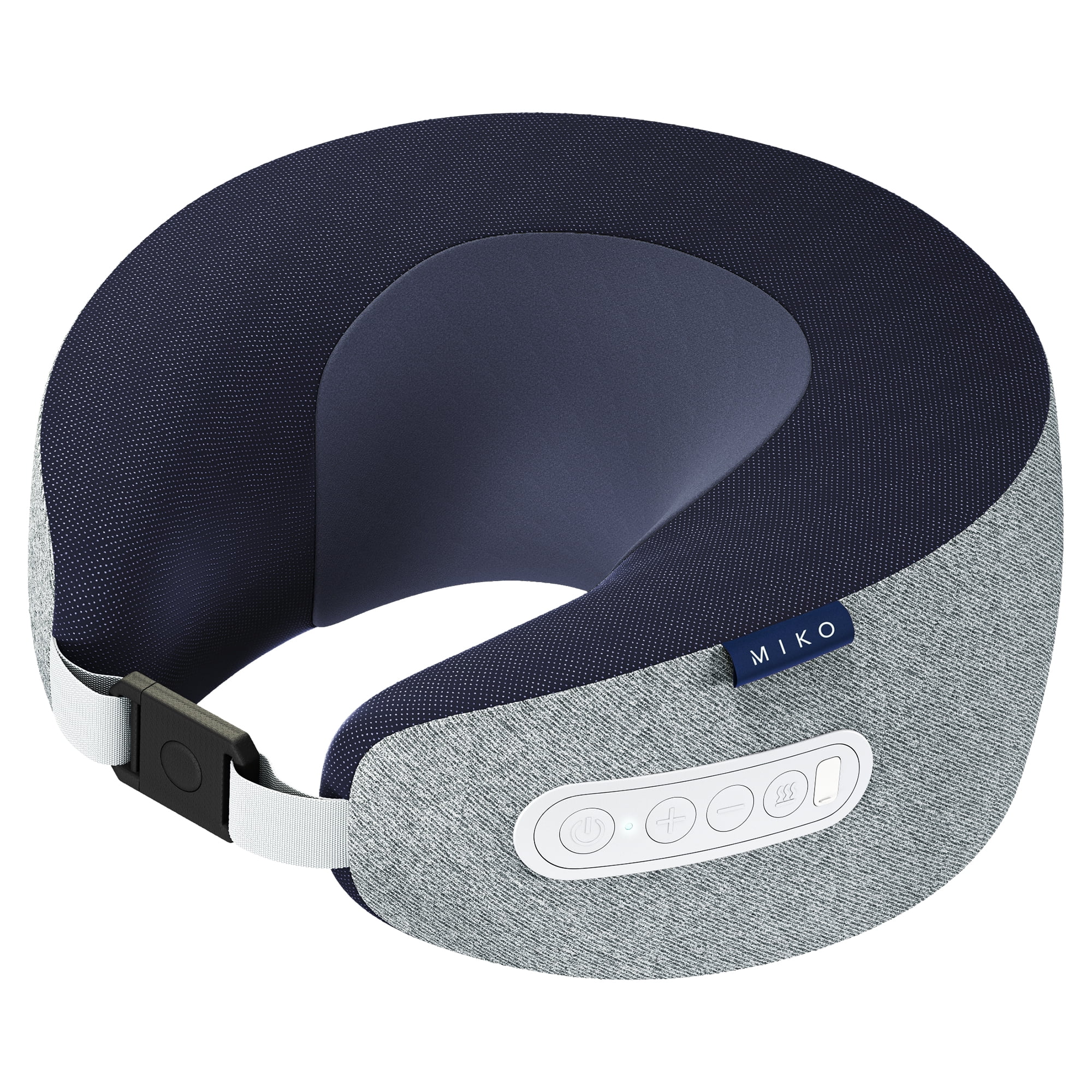 Miko Memory Foam Neck Massage Pillow with Heat – Portable Neck Massager for Travel, Home, Office Comfort