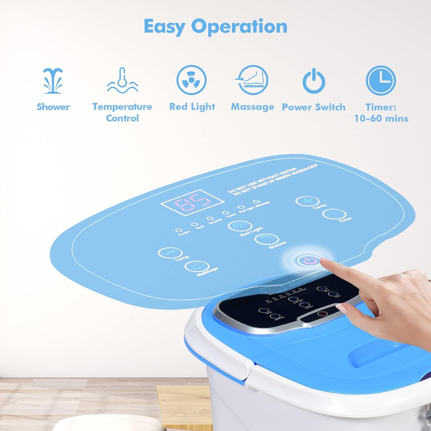 MESOL Heated Foot Spa Bath Massager - Portable All-In-One
