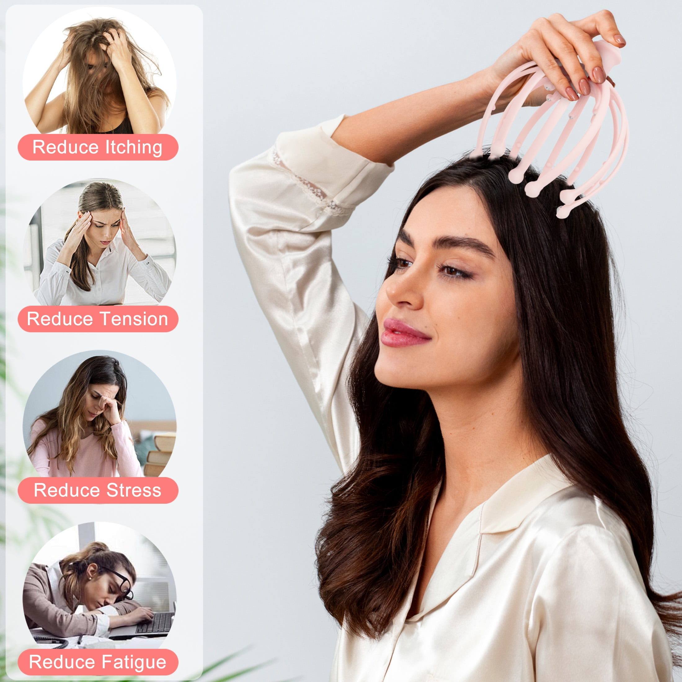 TSV Octopus Scalp Massager Set - 18-Claw Body Massager for Relaxation, Stress Relief, Hair Stimulation