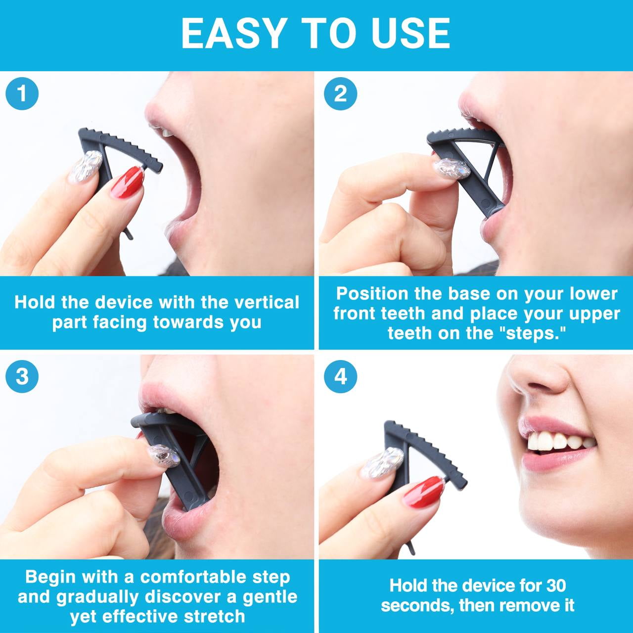 Tilcare TMJ Relief Tool: Jaw Stretcher & Massager for Bruxism & Pain Relief