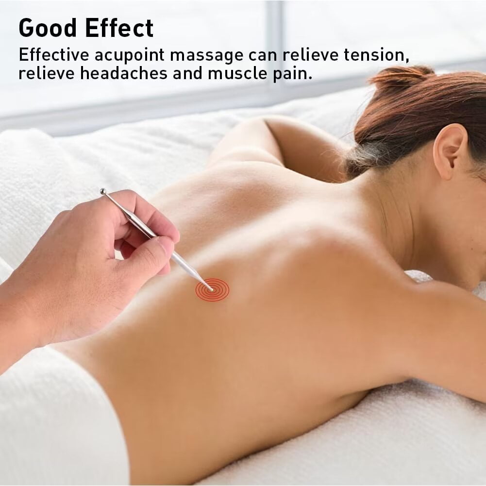 Babsmuly 4-Piece Facial Reflexology Massage Tool Set with Acupuncture Pen