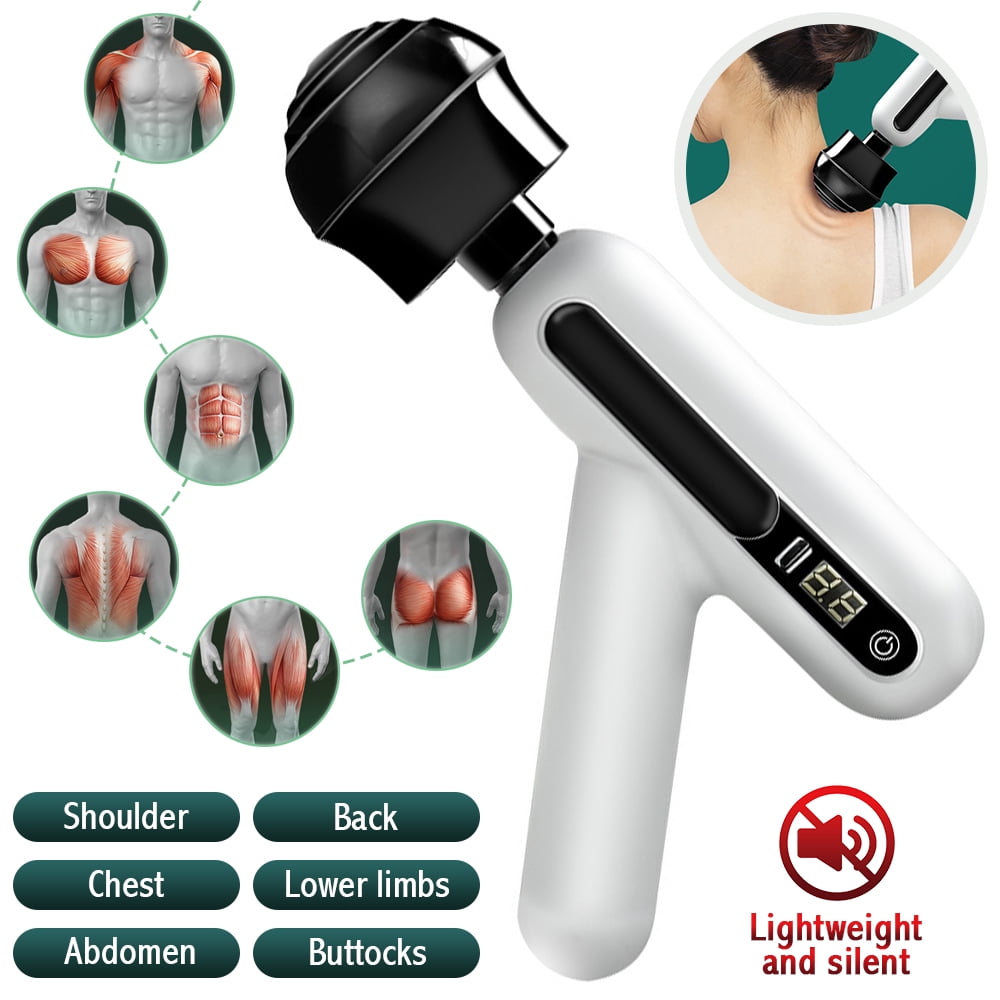 Portable Deep Tissue Massage Gun for Athletes, Pain Relief, 12 Speeds, Rechargeable