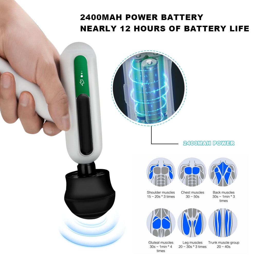 Portable Deep Tissue Massage Gun for Athletes, Pain Relief, 12 Speeds, Rechargeable