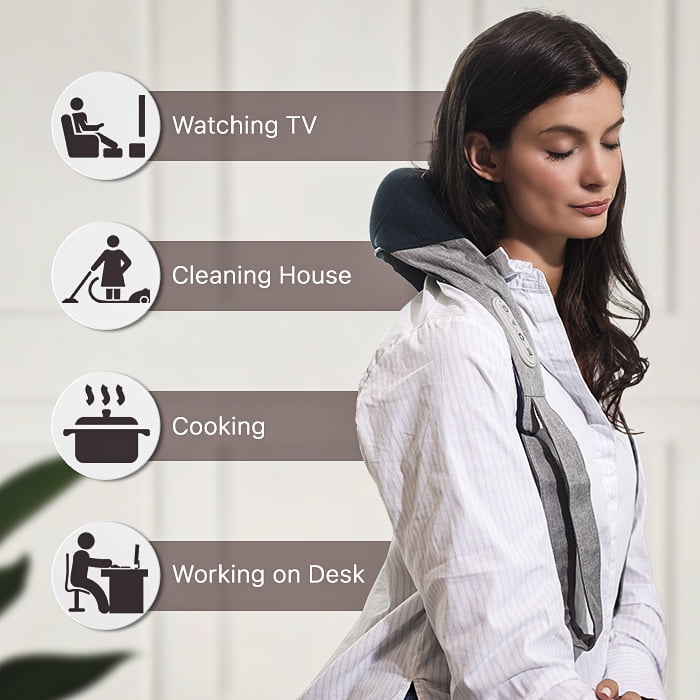Miko Shiatsu Neck & Back Massager with Heat, Hands-Free & App Control