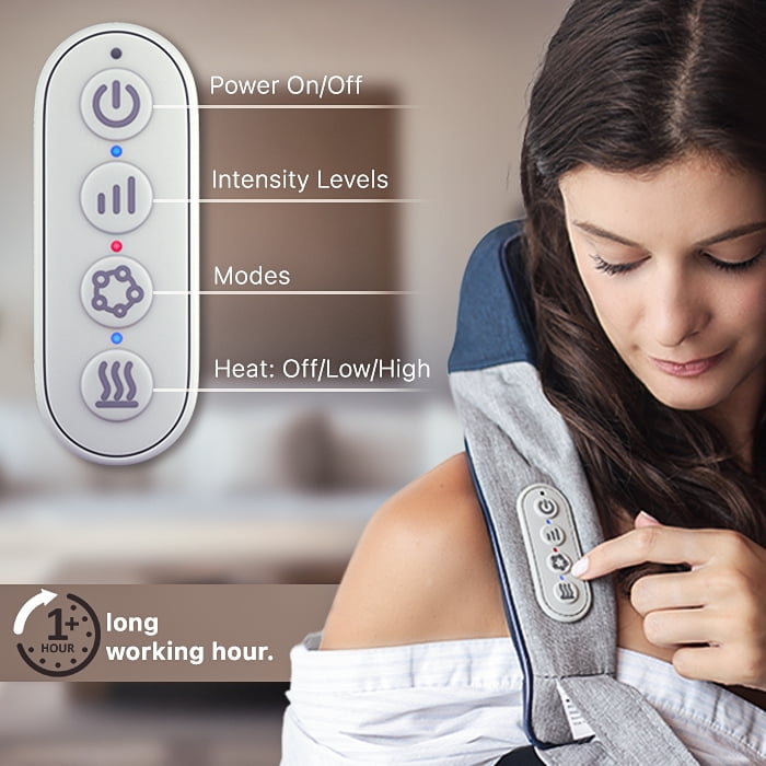 Miko Shiatsu Neck & Back Massager with Heat, Hands-Free & App Control