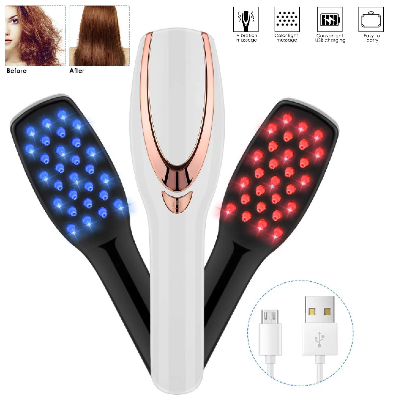 Shi Le Yi Electric Scalp Massager Comb for Hair Growth and Anti Hair Loss