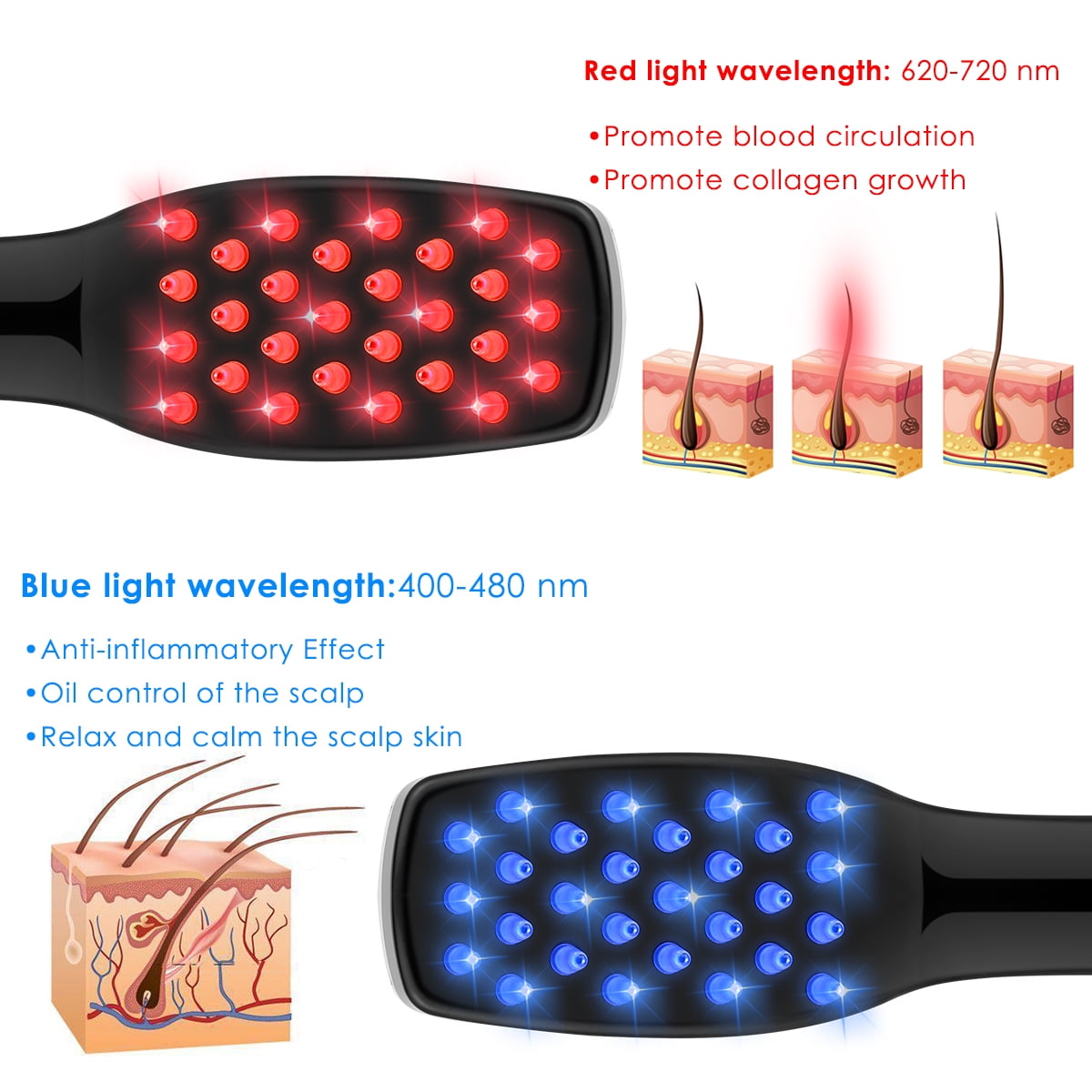 Shi Le Yi Electric Scalp Massager Comb for Hair Growth and Anti Hair Loss