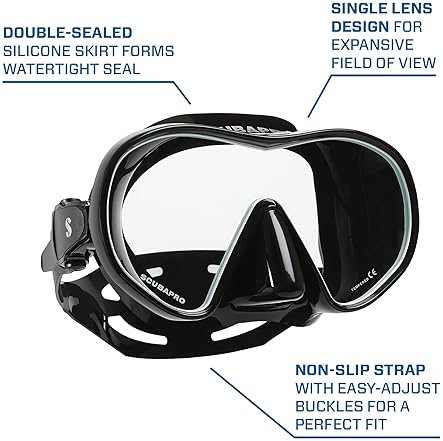 ScubaPro Solo Snorkeling Dive Mask - Ideal for Scuba Diving