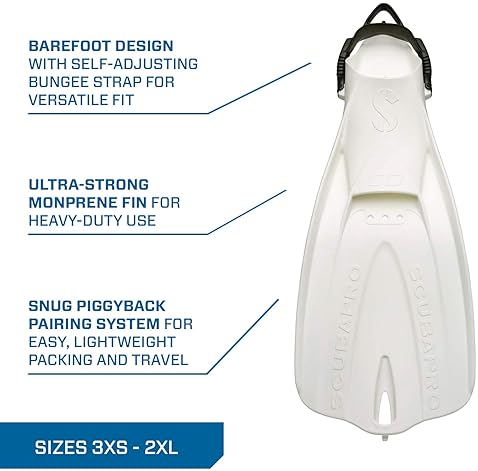 Scubapro GO Travel Fin for Snorkeling and Swimming, Open Heel Strap