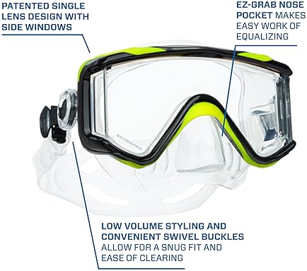 Scubapro Crystal Vu Plus Dive Mask - Purge-Free Design