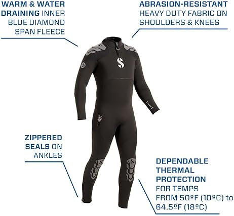 Scubapro Everflex Yulex Men's 5/4mm Dive Steamer Wetsuit