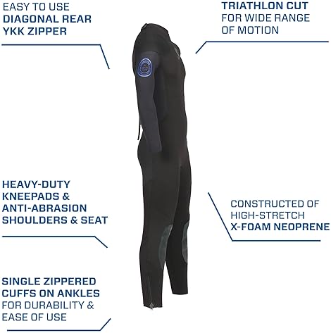 Scubapro Oneflex 5mm Men's Diving Wetsuit, Back Zip, X-Foam Neoprene