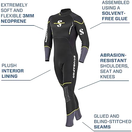 Scubapro Men's 3mm Sport Steamer Wetsuit, Back-Zip