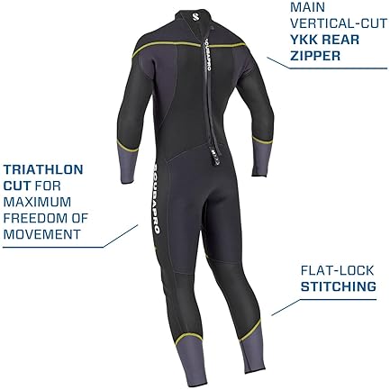 Scubapro Men's 3mm Sport Steamer Wetsuit, Back-Zip