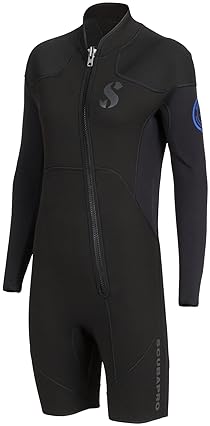 SCUBAPRO 3mm Long Sleeve Shorty Diving Wetsuit, X-Foam Neoprene, L