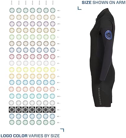 SCUBAPRO 3mm Long Sleeve Shorty Diving Wetsuit, X-Foam Neoprene, L