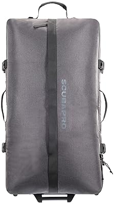 Scubapro Definition Duo Compartment 118 Wheeled Duffle Dive Bag with Adjustable Backpack Straps, Top